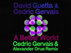 David Guetta & Cedric Gervais - A Better World (Cedric Gervais & Alexander Orue Remix) (Visualizer)